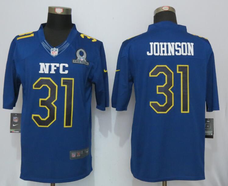 New Nike Arizona Cardinals #31 Johnson Nike Navy 2017 Pro Bowl Limited Jersey